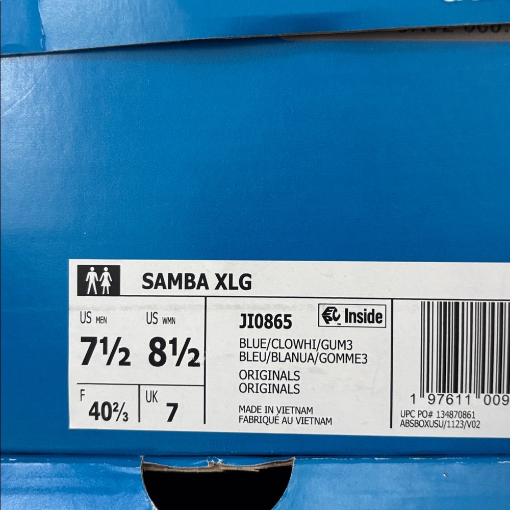 Adidas Samba XLG JI0865 Royal Blue Sneakers Men’s Sizes Paris Olympics - Picture 7 of 11